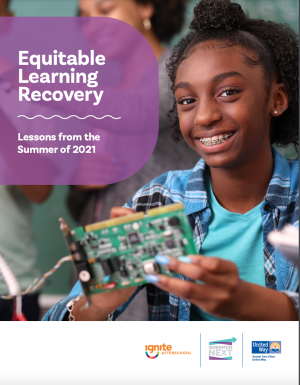 Front page of Equitable Learning Recovery Report 2021